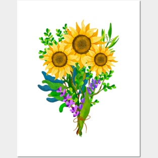 Sunflower Bouquet Posters and Art